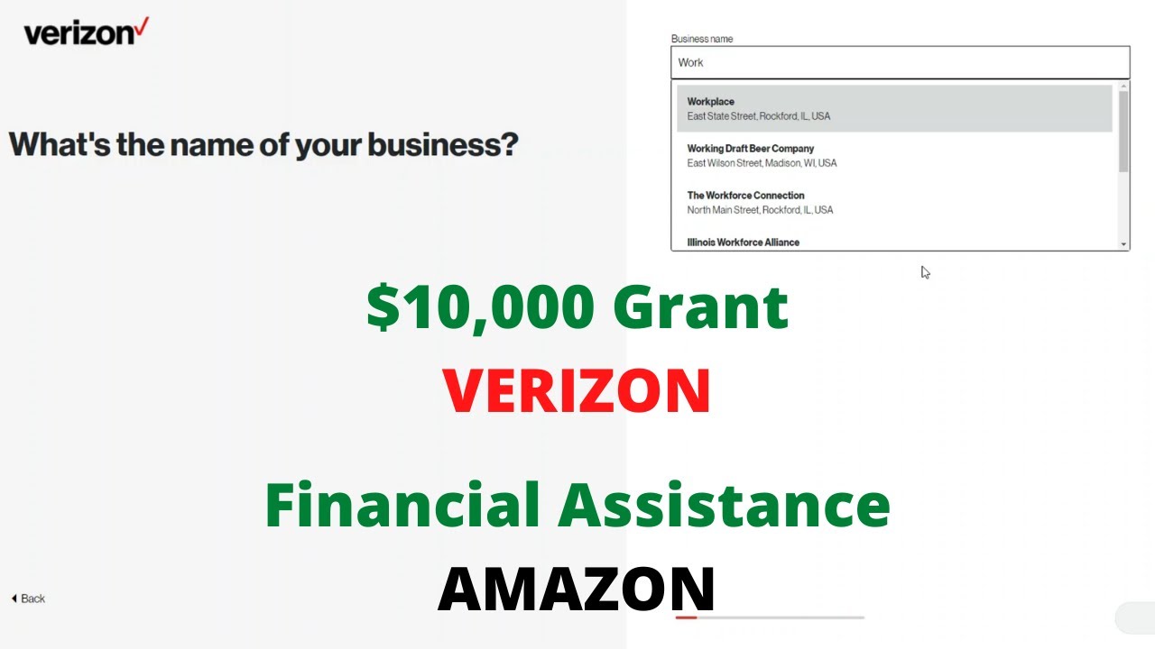 Verizon & Amazon Grants For Businesses (10,000) YouTube